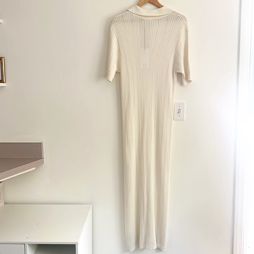 SOLD Varley Andrea Knit Maxi Dress White NWT - Picture 10 of 14